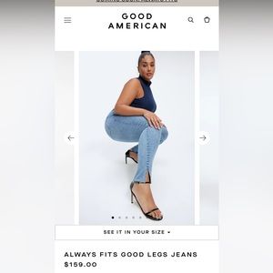 GOOD AMERICAN Always Fit Good Legs - 4 way stretch that fits sizes 14-18!!